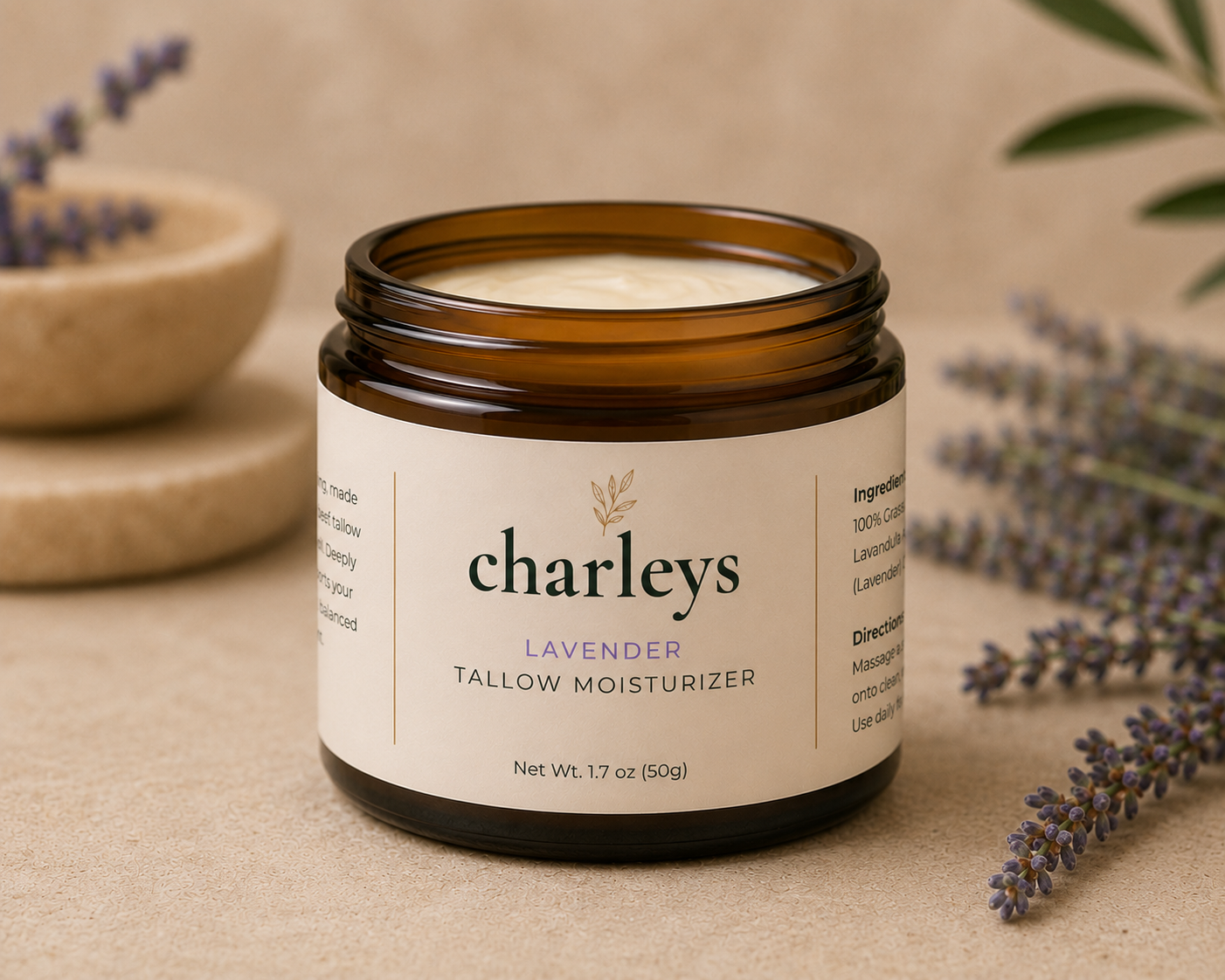 Lavender Tallow Skin Moisturizer