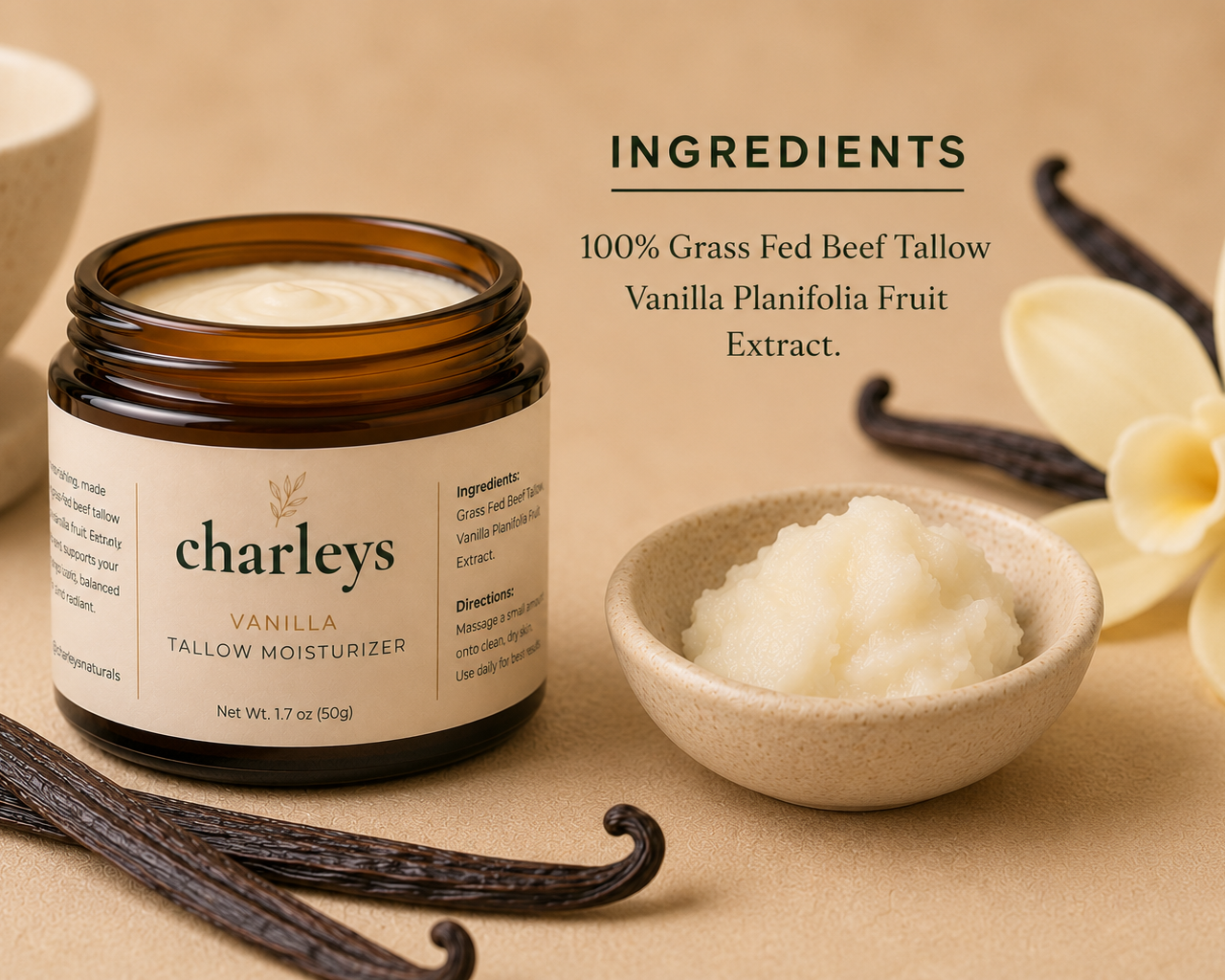 Vanilla Tallow Skin Moisturizer